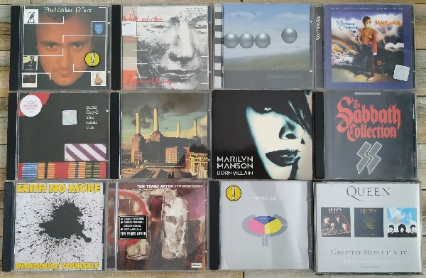 przykładowy zestaw używanych płyt cd dostępny w sklepie
